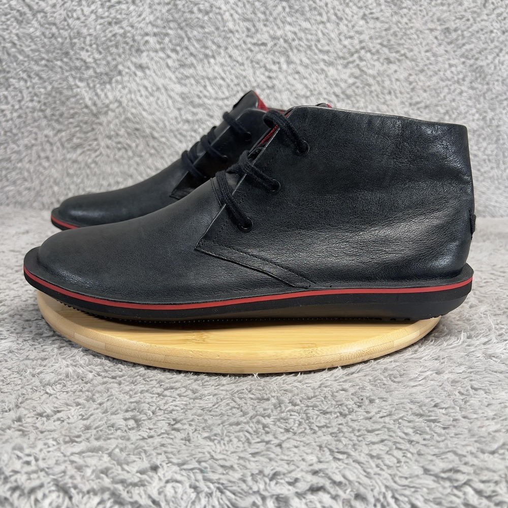 Camper Chukka Boots Mens Size 12 Black Leather Casual Ankle Shoes 36530-008